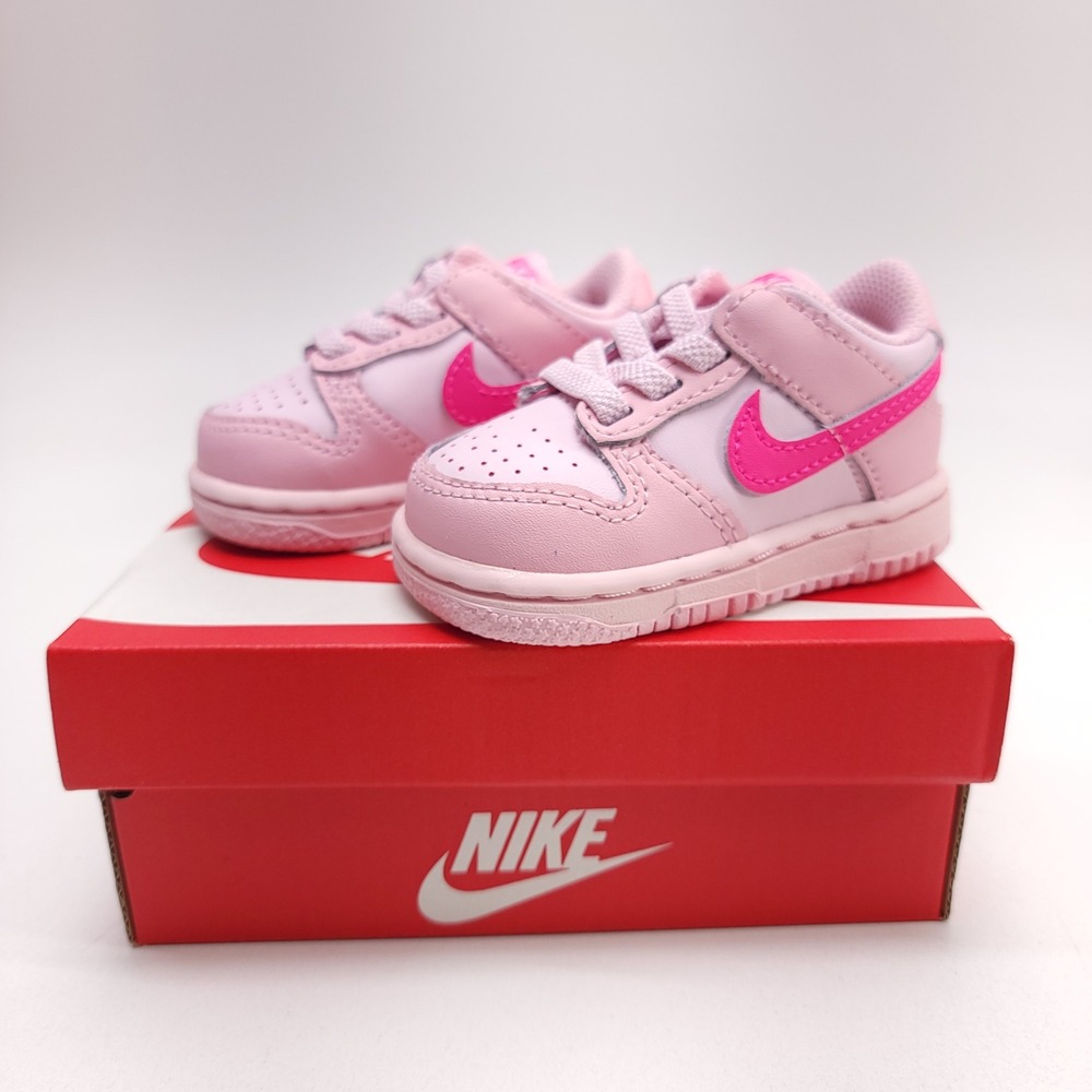 Nike Dunk Low TD Med Soft Pink Pink Foam DH9761-600 Toddler Size 3C